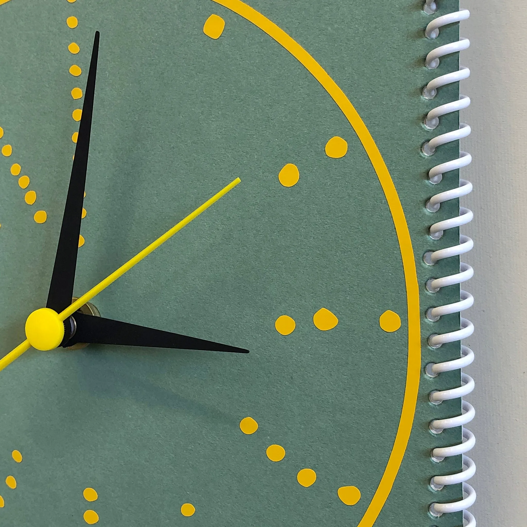 “Time is on my side now” wall clock (dots #8)