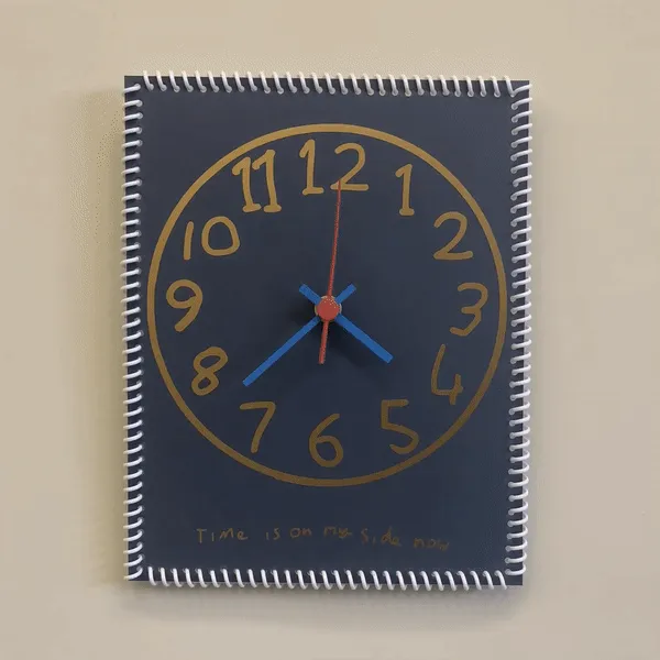 “Time is on my side now” wall clock (numbers #9)
