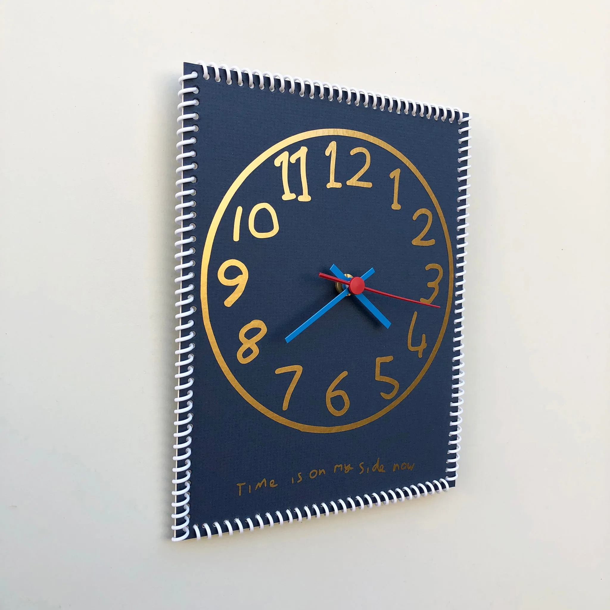 “Time is on my side now” wall clock (numbers #9)