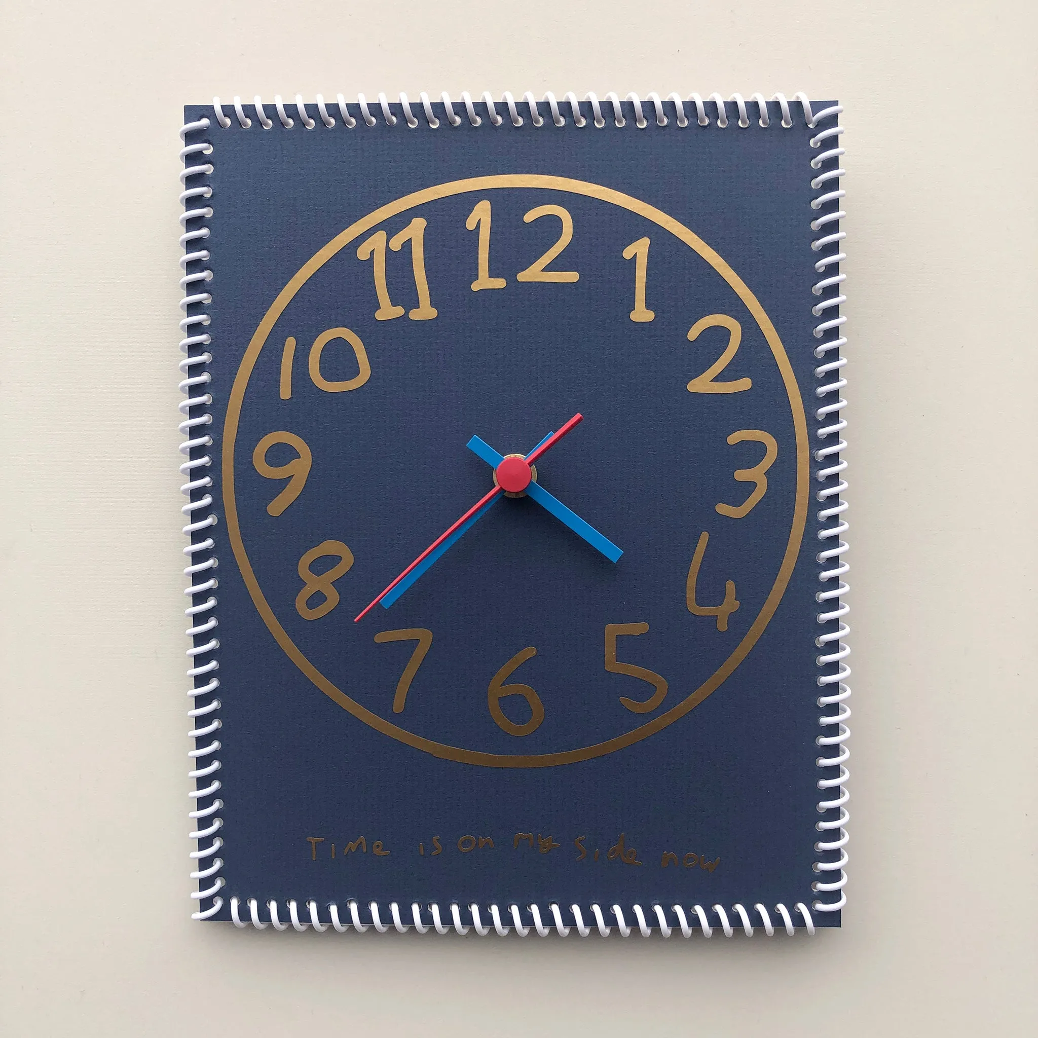 “Time is on my side now” wall clock (numbers #9)