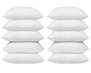 TrueCloud rectangular 12x18 Inches cushion, Set of 10, Cairo Microfiber Hotel Quality Premium Fibre Soft Cushion, Pillow Filler, White