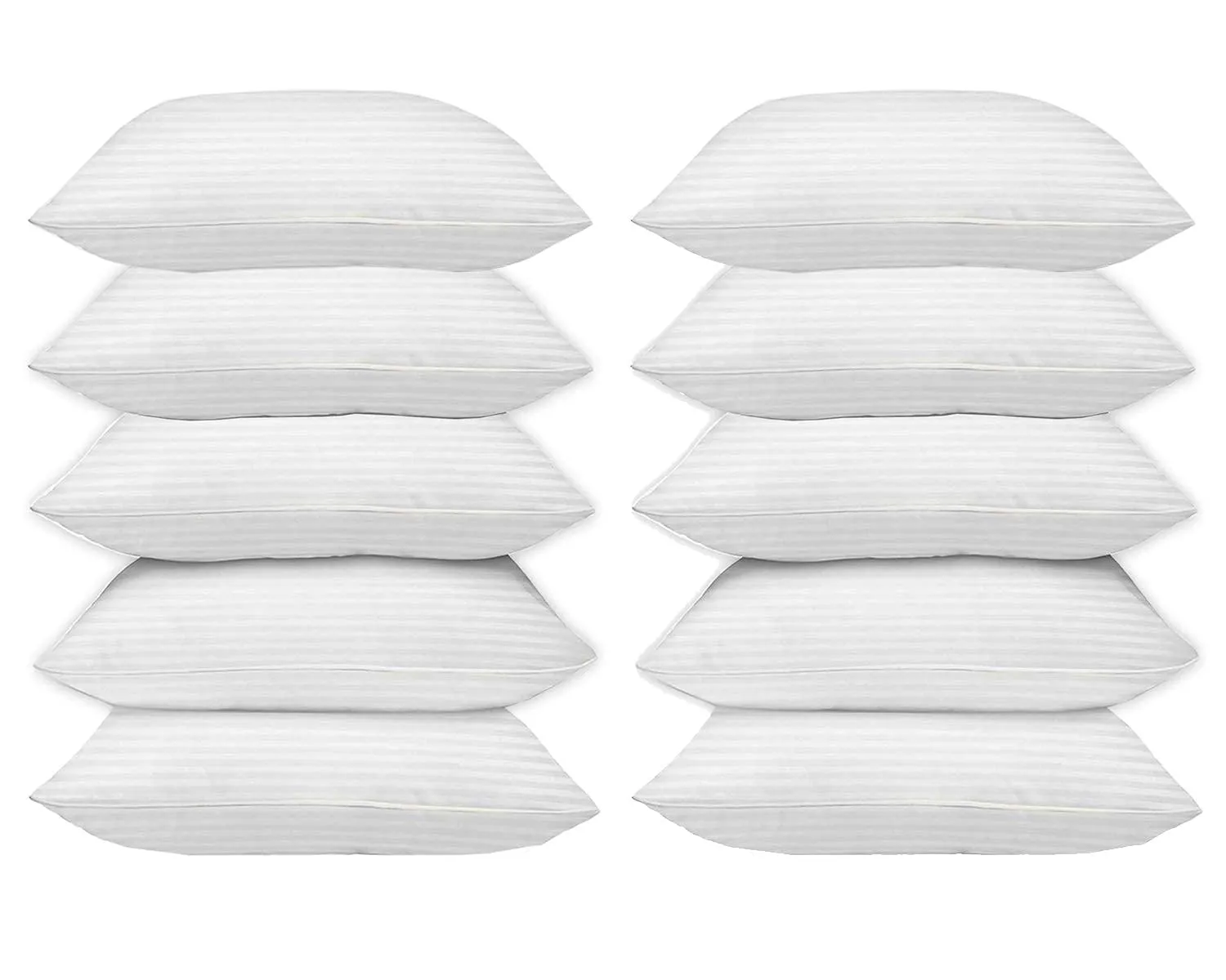 TrueCloud rectangular 12x18 Inches cushion, Set of 10, Cairo Microfiber Hotel Quality Premium Fibre Soft Cushion, Pillow Filler, White