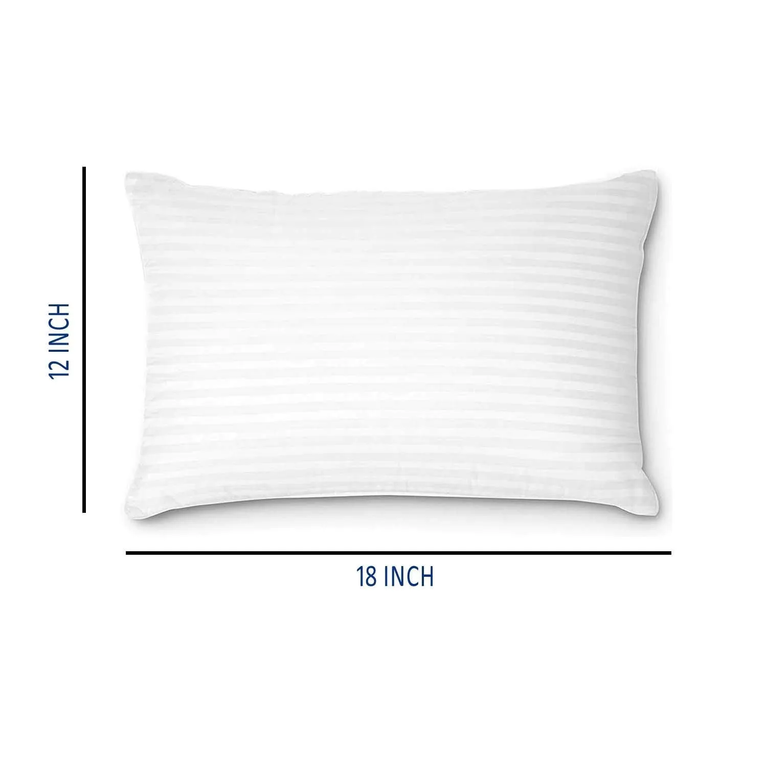 TrueCloud rectangular 12x18 Inches cushion, Set of 10, Cairo Microfiber Hotel Quality Premium Fibre Soft Cushion, Pillow Filler, White
