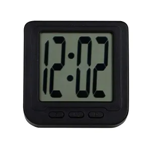 UK Traders Plastic Digital LED Date and Time Clock with Flexible Back Stand for Home and Office Desk, Car Dashboard, Fridge (Black)