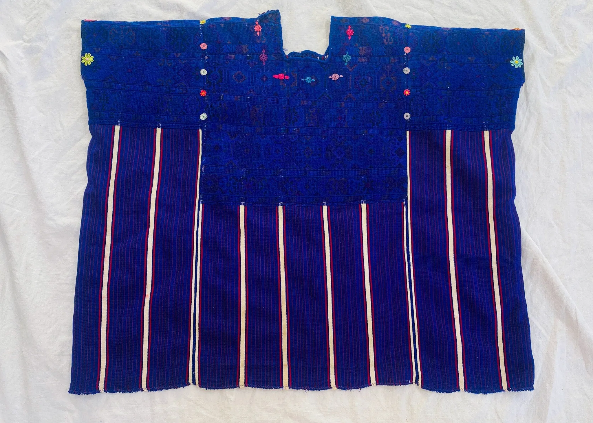 Vintage Guatemalan Huipil. San Juan Atitan. Hand-Woven & Embroidered.0052