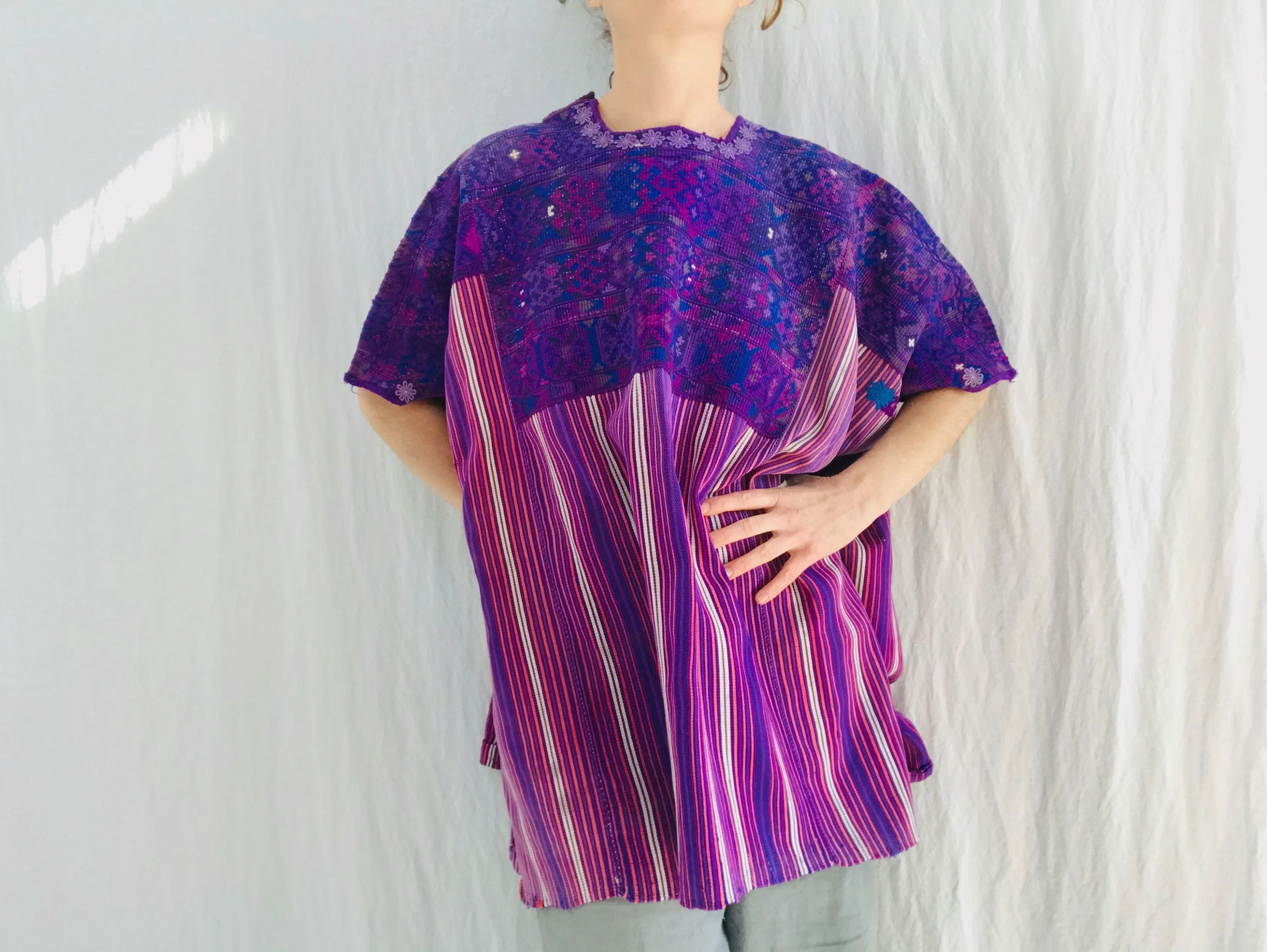 Vintage Guatemalan Huipil. San Juan Atitan. Hand-Woven & Embroidered