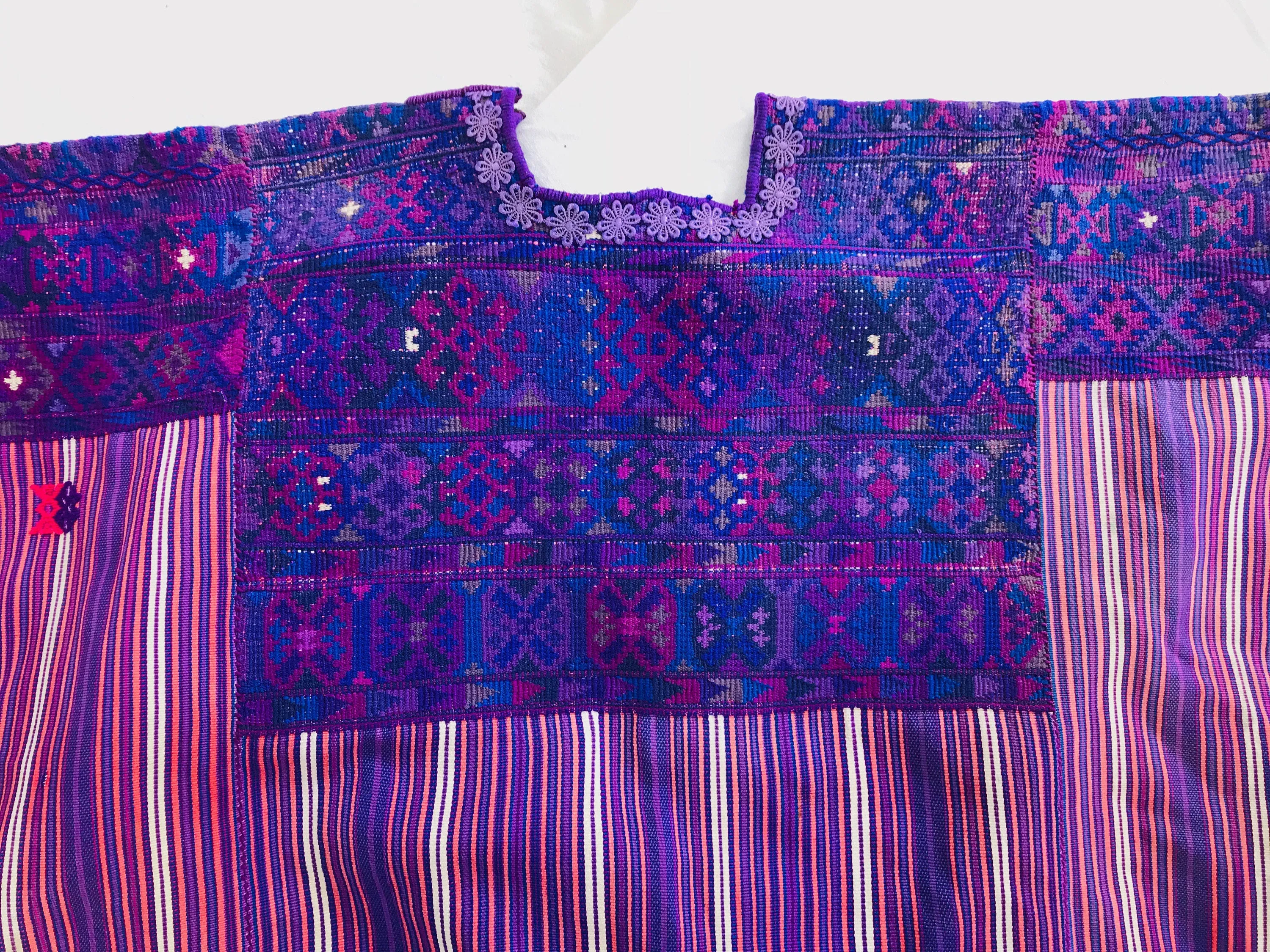 Vintage Guatemalan Huipil. San Juan Atitan. Hand-Woven & Embroidered