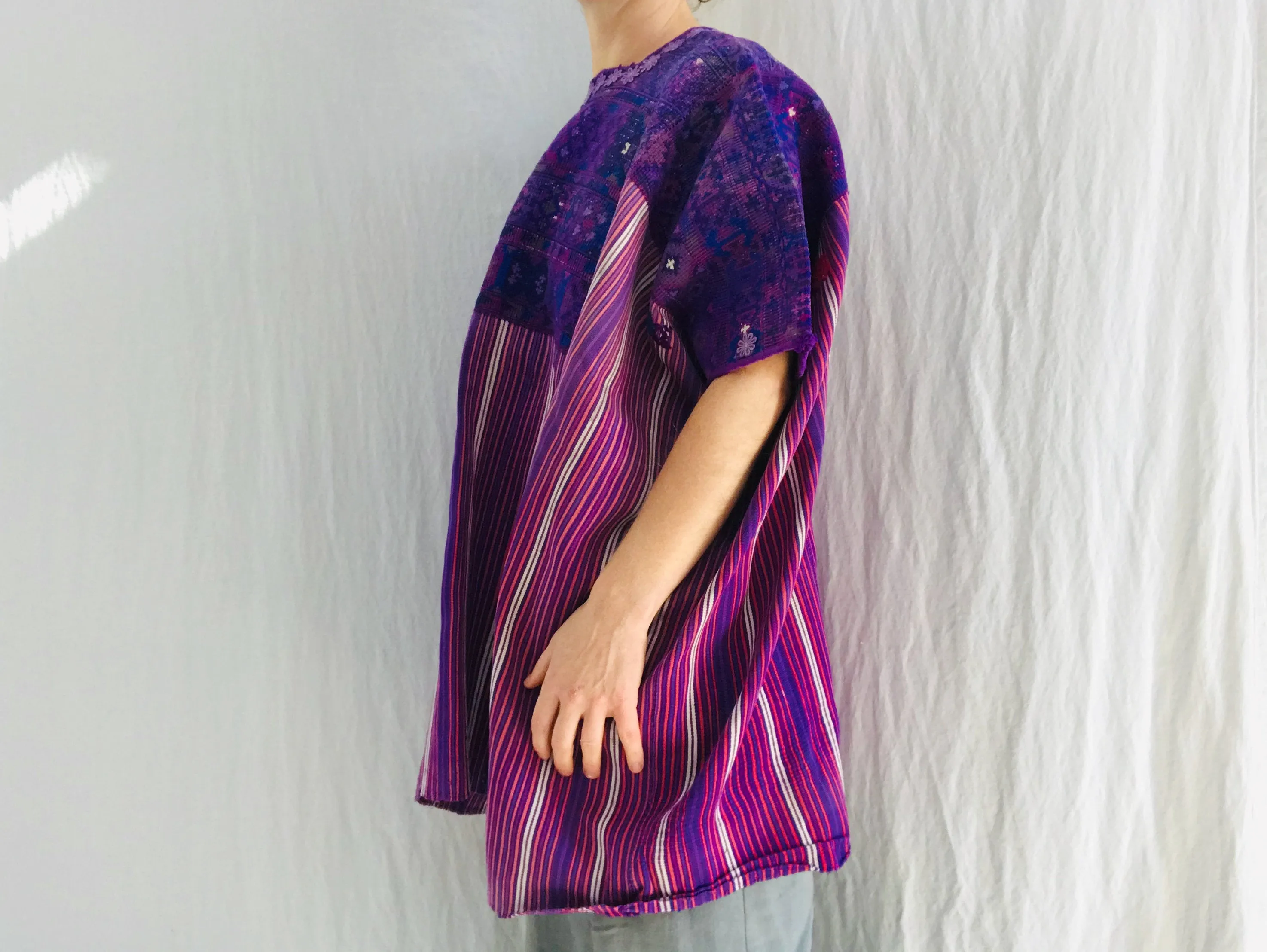 Vintage Guatemalan Huipil. San Juan Atitan. Hand-Woven & Embroidered