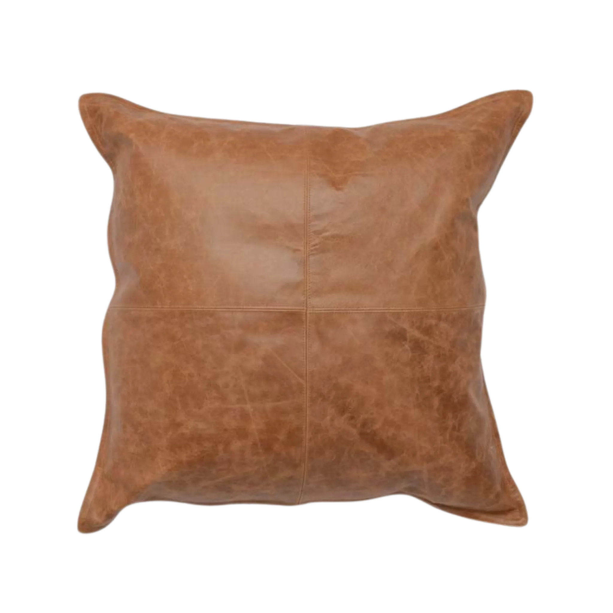 Vintage Leather Pillow (Chestnut)