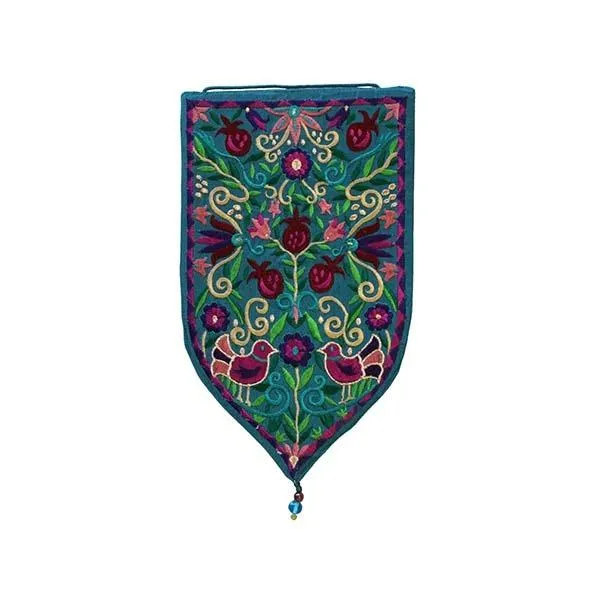 Wall Hanging - Special Shape - Large pomegranates blue