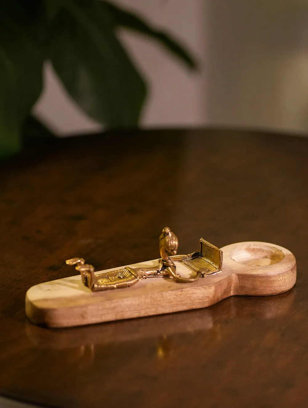 Wood & Dhokra Craft Tealight Holder - Laptop & Leisure