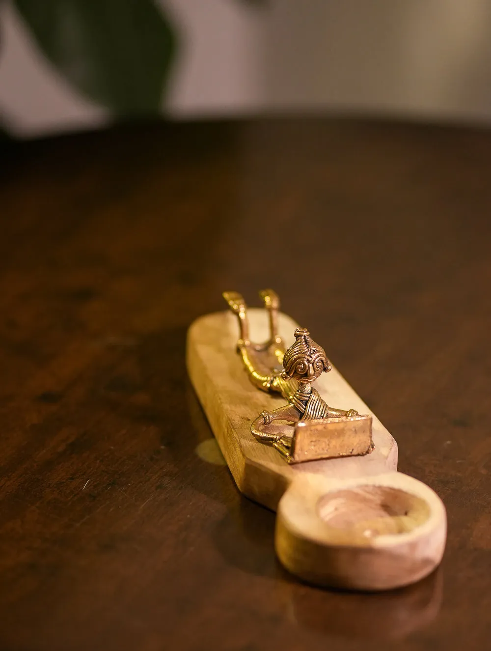 Wood & Dhokra Craft Tealight Holder - Laptop & Leisure
