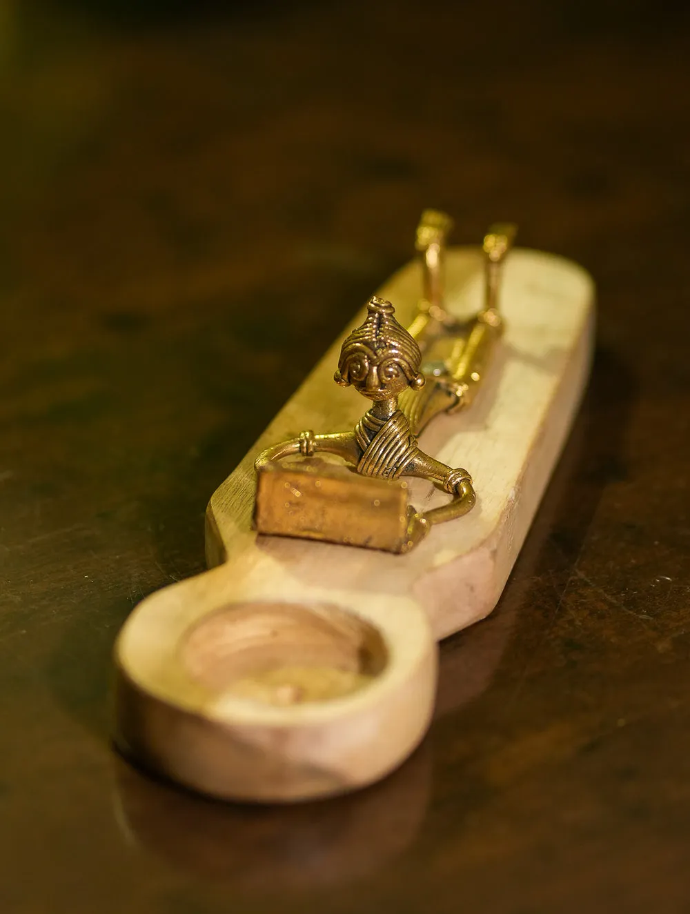 Wood & Dhokra Craft Tealight Holder - Laptop & Leisure