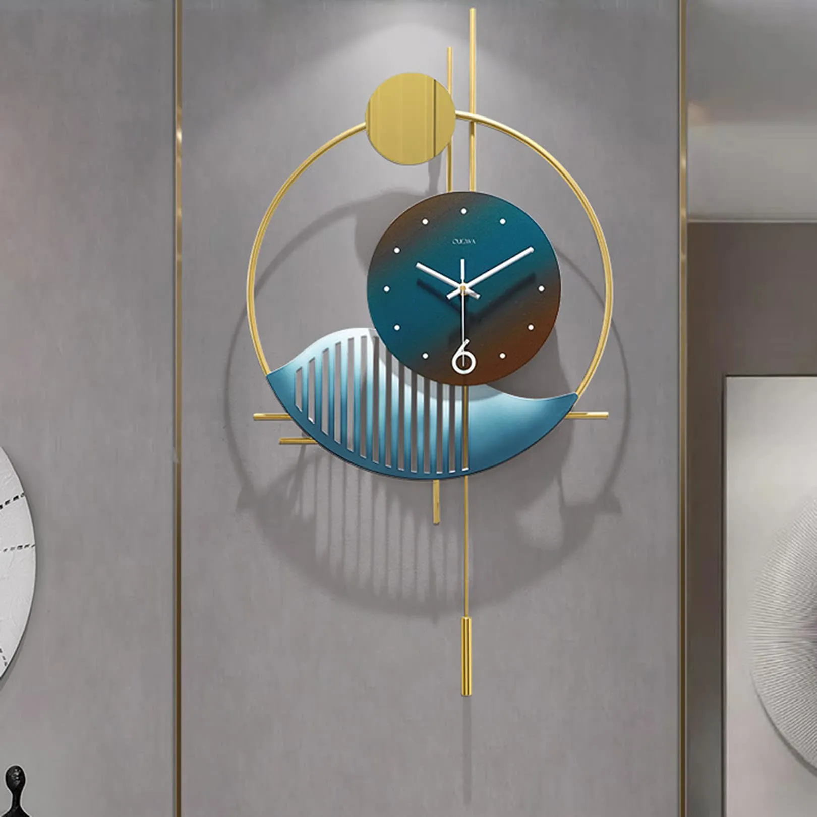 Wrought Iron Large Wall Clock, Easy to Read, Hollow Design Clocks Perfect for Home, Office, School, Indoor/Outdoor