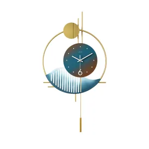 Wrought Iron Large Wall Clock, Easy to Read, Hollow Design Clocks Perfect for Home, Office, School, Indoor/Outdoor