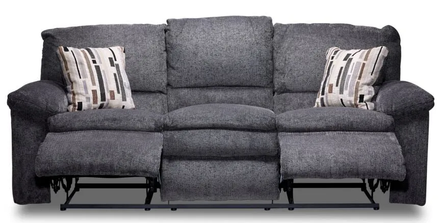 Zabi Reclining Sofa - Pewter